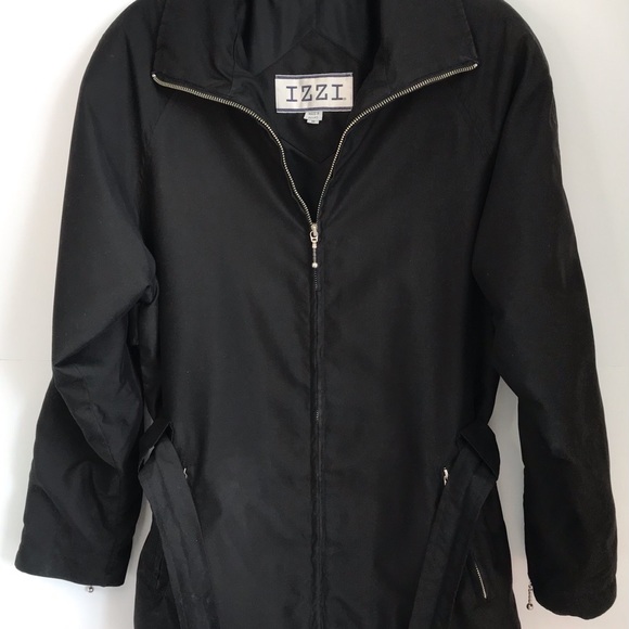 IZZI Black Light Weight Jacket with Belt Medium - Picture 4 of 9